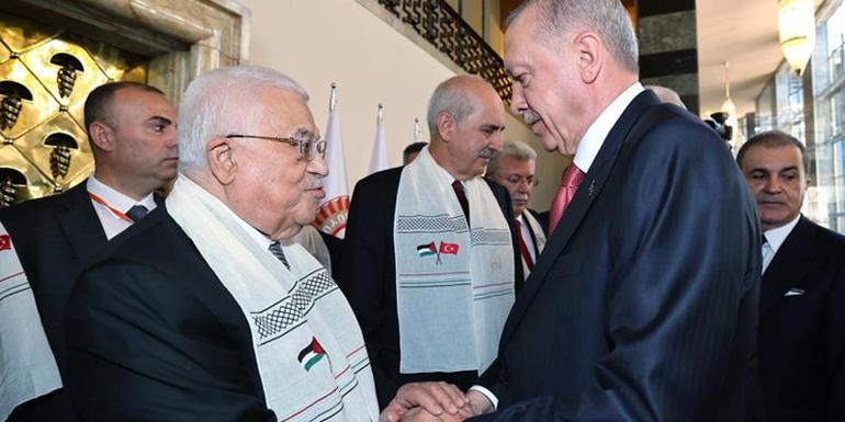 Cumhurbaşkanı Erdoğan, TBMMde Mahmud Abbas ile görüştü