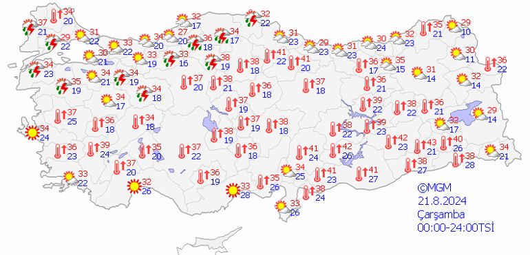 21 Ağustos hava durumu: Meteorolojiden kuvvetli yağış uyarısı Bugün hava nasıl olacak