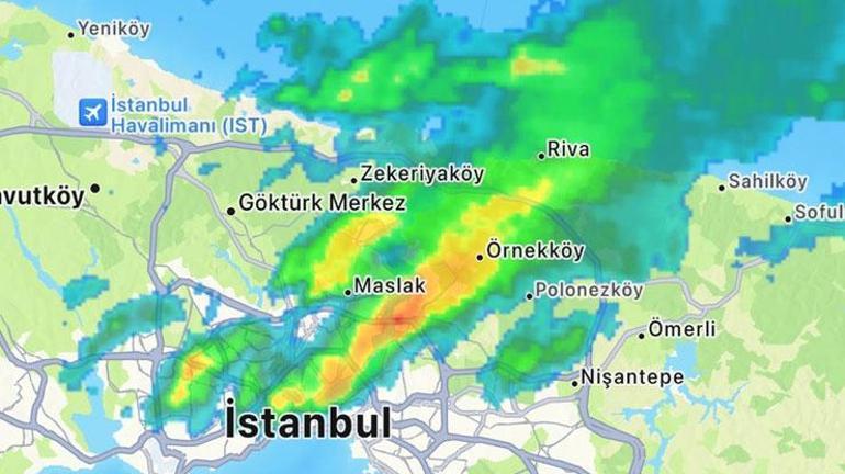 SON DAKİKA... İstanbul hava durumu: Sağanak radara böyle yakalandı İstiklal Caddesi göle döndü