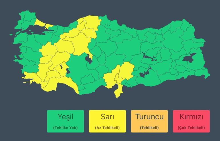 SON DAKİKA HABERİ: AFADdan 14 kente meteorolojik uyarı