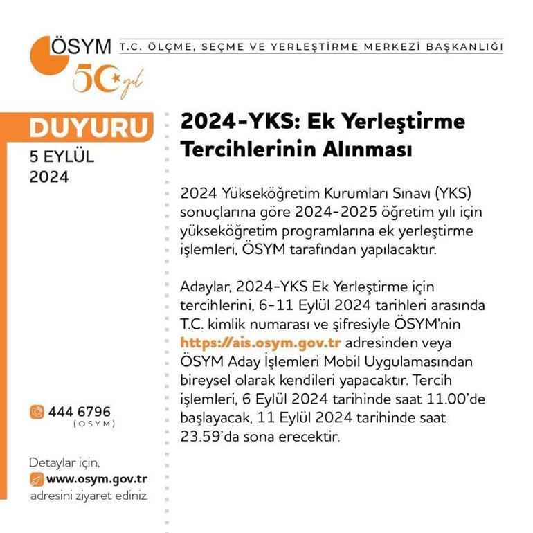 ÖSYM açıkladı: Ek tercih ücreti ne kadar, ne zaman yatırılacak İşte YKS EK TERCİH KLAVUZU