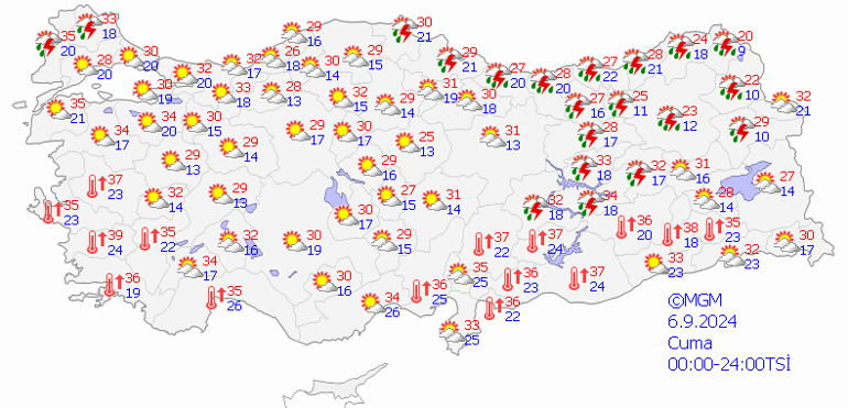 Bugün hava nasıl olacak 6 Eylül hava durumu: Sağanak etkili olmaya devam ediyor