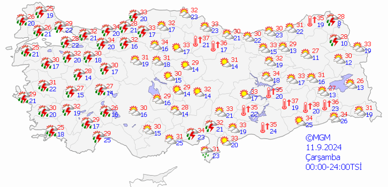 11 Eylül hava durumu: Bugün hava nasıl olacak Sabah saatlerinden sonra kuvvetli yağış geliyor