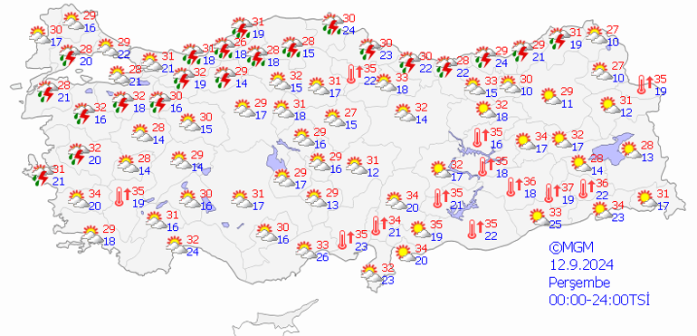 Meteoroloji’den son dakika uyarısı 12 Eylül hava durumu: Bugün hava nasıl olacak