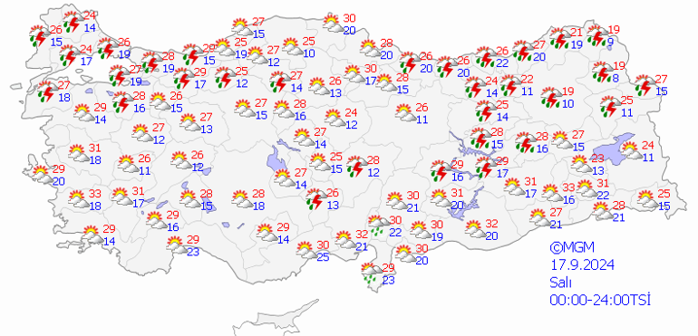 Meteorolojiden yeni uyarılar yapıldı 17 Eylül hava durumu: Bugün hava nasıl olacak