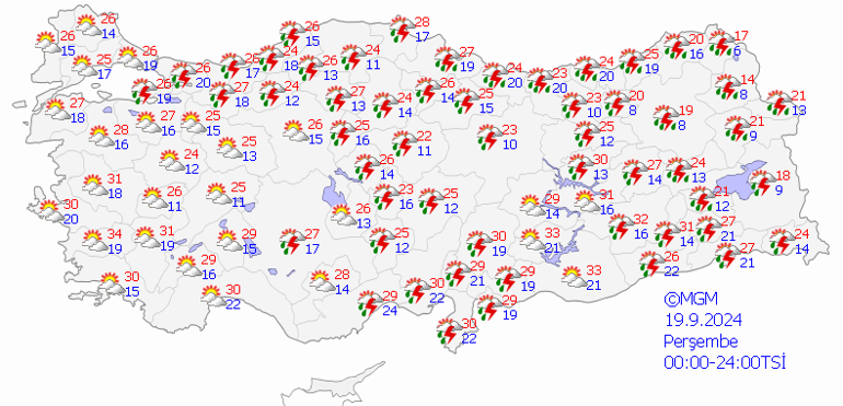 O illerde kuvvetli yağış bekleniyor 18 Eylül hava durumu: Bugün hava nasıl olacak