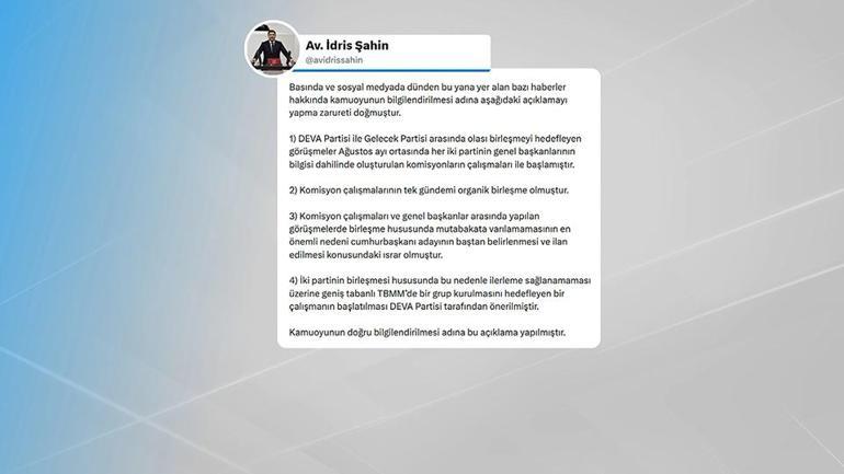 DEVA ve Gelecek birleşemeden ayrıldı