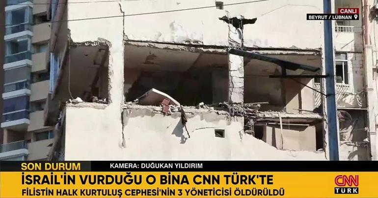 SON DAKİKA HABERİ: CNN TÜRK saldırının kalbinde İşte İsrailin dün gece vurduğu o bina...