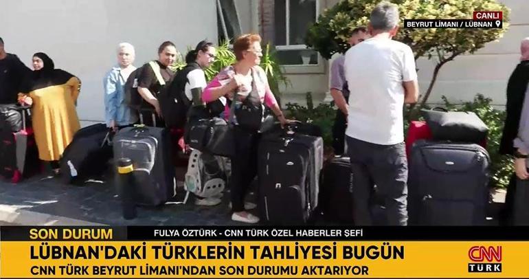 Lübnandaki Türklerin tahliyesi bugün Fulya Öztürk Beyrut Limanından son durumu aktardı