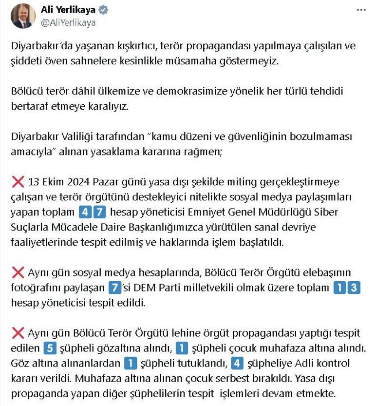 36 ilde bölücü terör örgütü üyesi 269 şüpheli yakalandı