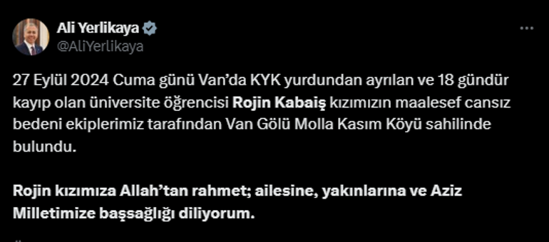 SON DAKİKA... 18 gün sonra acı haber: Rojinin cansız bedeni bulundu