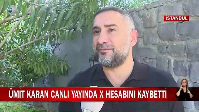 Ümit Karan canlı yayında X hesabını kaybetti