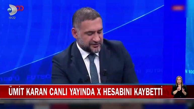 Ümit Karan canlı yayında X hesabını kaybetti