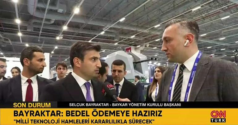 Selçuk Bayraktardan CNN TÜRKte TUSAŞ mesajı: Bedel ödemeye hazırız