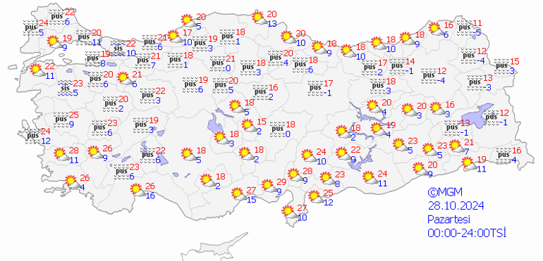 28 Ekim Pazartesi Hava Durumu Tahmini: Bugün hava durumu nasıl