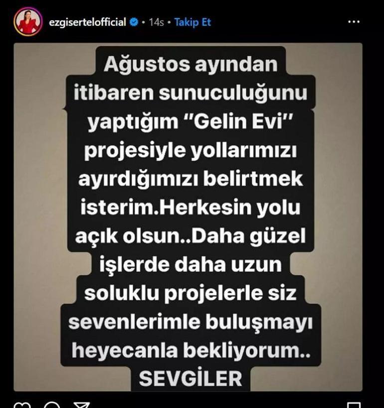 Ezgi Sertel Gelin Evinde neden yok, neden ayrıldı Ezgi Sertelden Gelin Evi açıklama