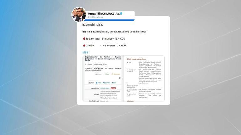 Tartışma yaratan İBB ihalesi: Toplam 516 milyon lira...