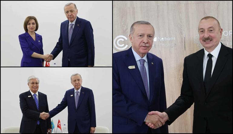 Cumhurbaşkanı Erdoğanın COP29 Bakü temasları