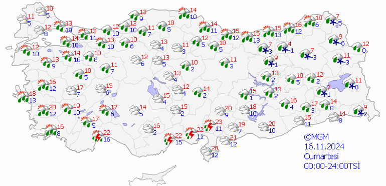 Hafta Sonu (16 Kasım) Hava Nasıl Olacak Meteoroloji’den Kuvvetli Yağış Uyarısı