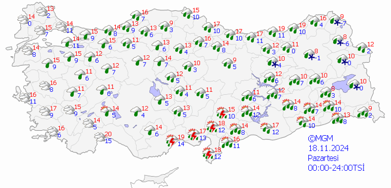 18 Kasım’da Hava Nasıl Olacak 6 İle Sarı Kodlu Alarm Verildi