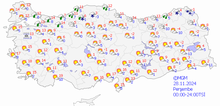 28 Kasım 2024 Hava Durumu Tahminleri: Meteorolojiden O İller İçin Uyarı