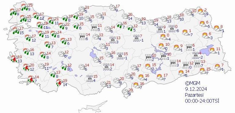 HAVA DURUMU HABERLERİ 8 ARALIK 2024: Bugün İstanbul, İzmir ve Ankarada hava nasıl olacak, yağmur var mı Meteoroloji açıkladı