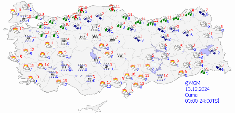 13 ARALIK HAVA DURUMU: Hava sıcaklığında hissedilir düşüş Bugün hava nasıl olacak