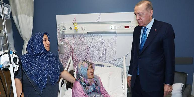 Cumhurbaşkanı Erdoğandan Kocaeli Şehir Hastanesinde tedavi gören hastalara ziyaret