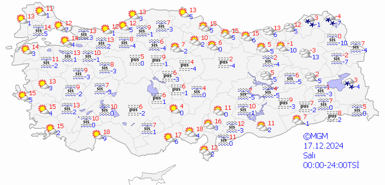 17 Aralık 2024 Hava Durumu: Bugün Hava Nasıl Olacak Meteorolojiden Kar ve Yağmur Uyarısı