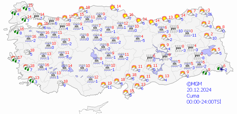 Bugün (20 Aralık Cuma) hava nasıl olacak 3 ile kuvvetli yağış uyarısı