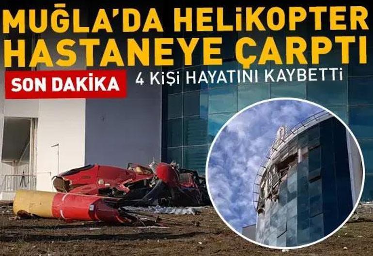 SON DAKİKA: Muğlada helikopterin hastaneye çarpma anı kamerada | Video Haber