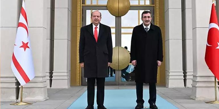 KKTC Cumhurbaşkanı Tatar Ankarada Cumhurbaşkanı Erdoğan ve Cevdet Yılmaz ile görüştü