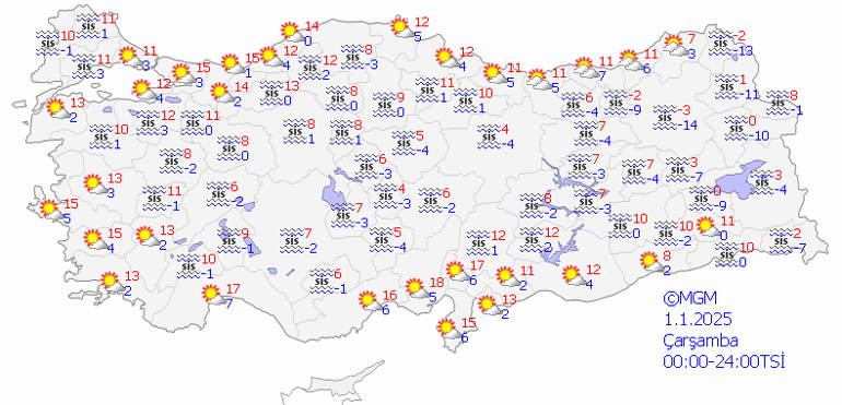 Meteoroloji 1 Ocak 2025 hava durumu: Bugün hava nasıl olacak Sabah saatlerinde etkili olacak