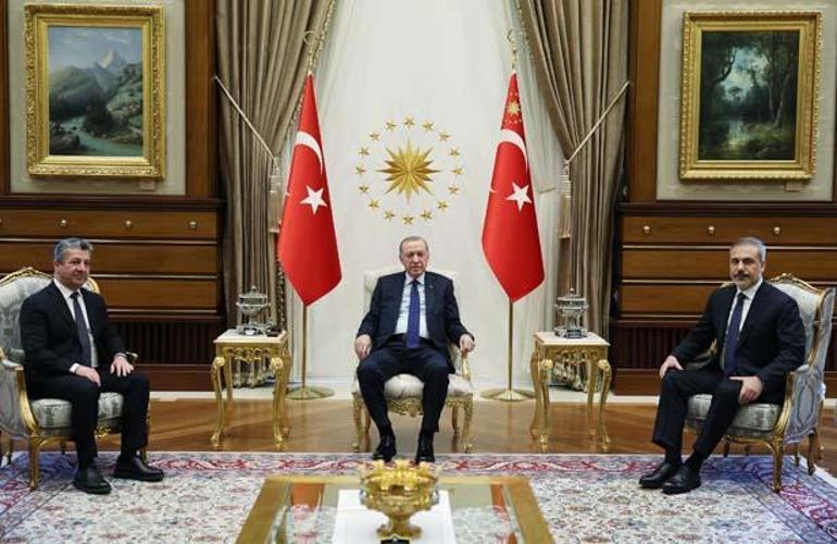 Son Dakika: Cumhurbaşkanı Erdoğan, IKBY Başbakanı Barzaniyi kabul etti