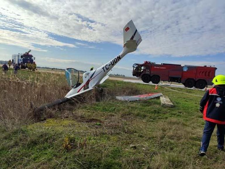 SON DAKİKA Bursa’da pistten çıkan eğitim uçağının pilotu yaralandı | Video Haber