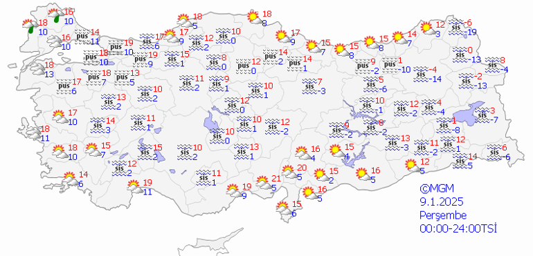 Son Dakika 9 Ocak Hava Durumu Tahminleri: Bugün Hava Nasıl Olacak Meteorolojiden Sağanak Uyarısı