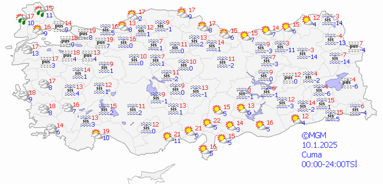 10 Ocak Hava Durumu Tahminleri: Bugün Hava Nasıl Olacak Yarına Dikkat