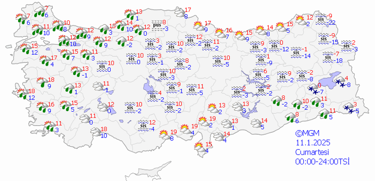 11 Ocak 2025 Hava Durumu: Bugün Hava Nasıl Olacak Kuvvetli Sağanak Geliyor