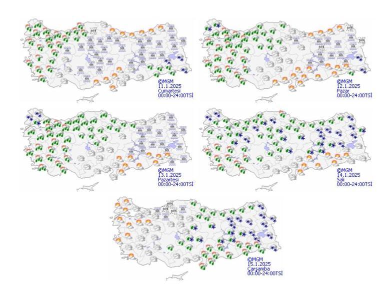 11 Ocak 2025 Hava Durumu: Bugün Hava Nasıl Olacak Kuvvetli Sağanak Geliyor