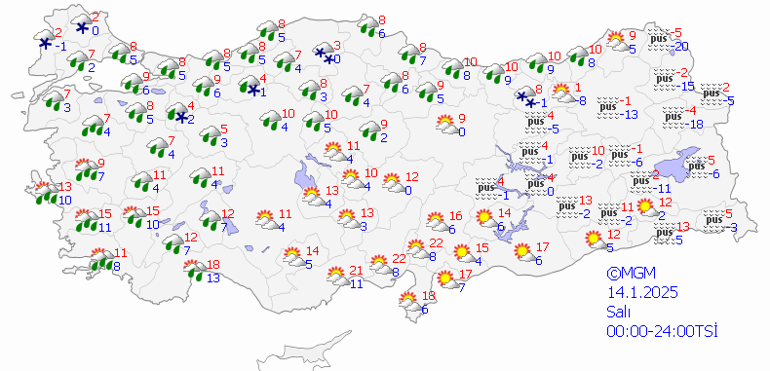 Bugün (14 Ocak) Hava Nasıl Olacak Son Dakika O illere Kar Yağışı Uyarısı