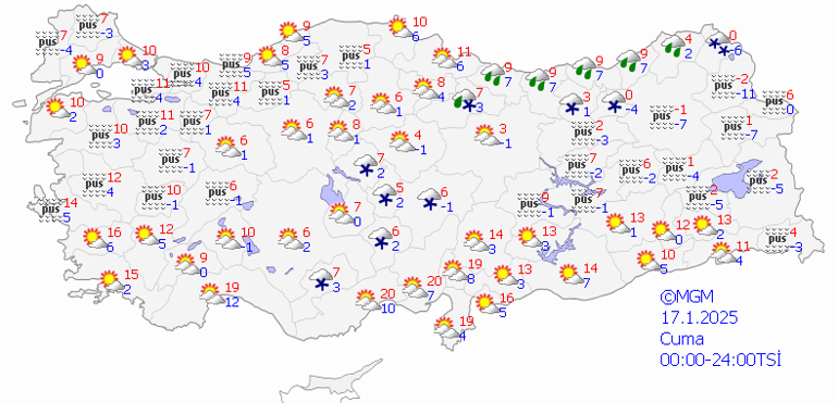 Son Dakika: 17 Ocak Hava Durumu Tahminleri Açıklandı O İllere Kar ve Sağanak Yağış Uyarısı