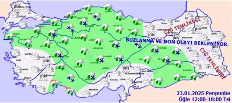 23 Ocak 2025 Perşembe Hava Durumu: Meteorolojiden 5 İl İçin Kar Uyarısı Bugün Hava Nasıl Olacak