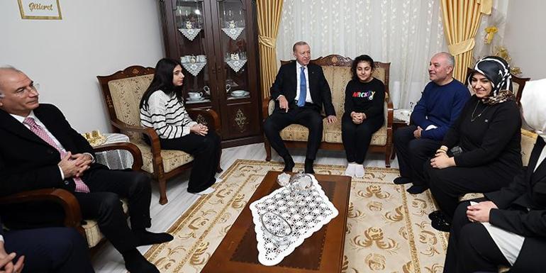 Cumhurbaşkanı Erdoğan Uludağ ailesini ziyaret etti