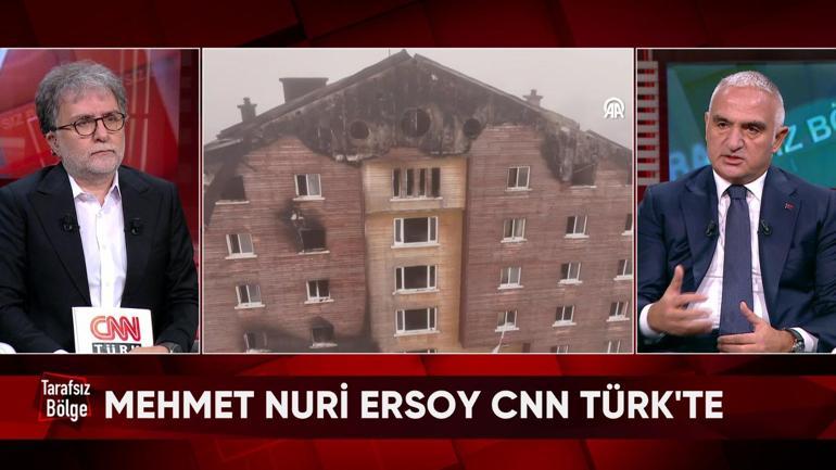 SON DAKİKA | Kültür ve Turizm Bakanı Mehmet Nuri Ersoy CNN TÜRKte: İtfaiye raporunu Bolu Belediyesi verir