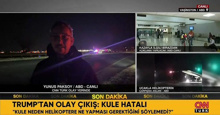 SON DAKİKA ABDnin Başkenti Washington Yakınlarında Askeri Helikopterle Yolcu Uçağı Çarpıştı