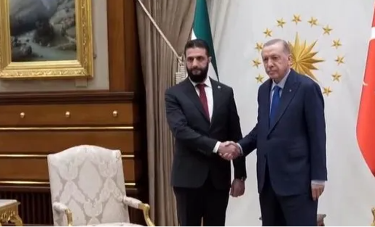 SON DAKİKA... Tarihi ziyaret Erdoğan ile Şara görüşmesi başladı