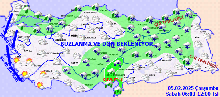 KAR YAĞIŞI BAŞLADI 5 Şubat 2025 Bugün Hava Durumu Ne, Hava Nasıl Olacak İstanbula Beklenen Kar Geldi