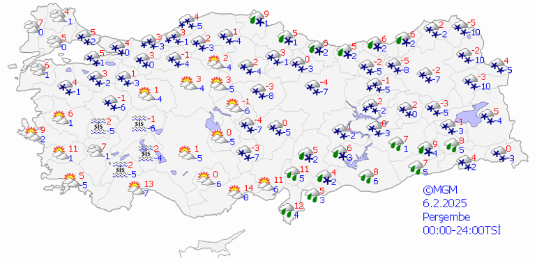 6 Şubat hava durumu: Bugün hava nasıl olacak İstanbulda kar yağışı devam edecek mi