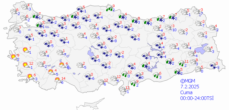 Kar Yağışı Devam Edecek Mi İstanbul ve Türkiye Geneli Hava Durumu Tahminleri (7 Şubat 2025)