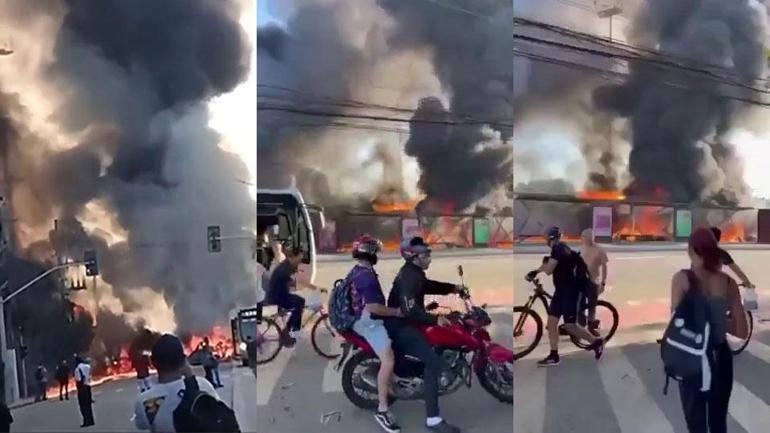 Son Dakika Haberi | Brezilyada uçak yolda araçların üzerine düştü | Video Haber